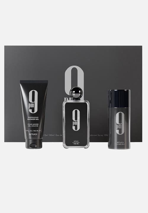 Afnan 9 PM Black 3 Piece Gift Set Edp - 100ml